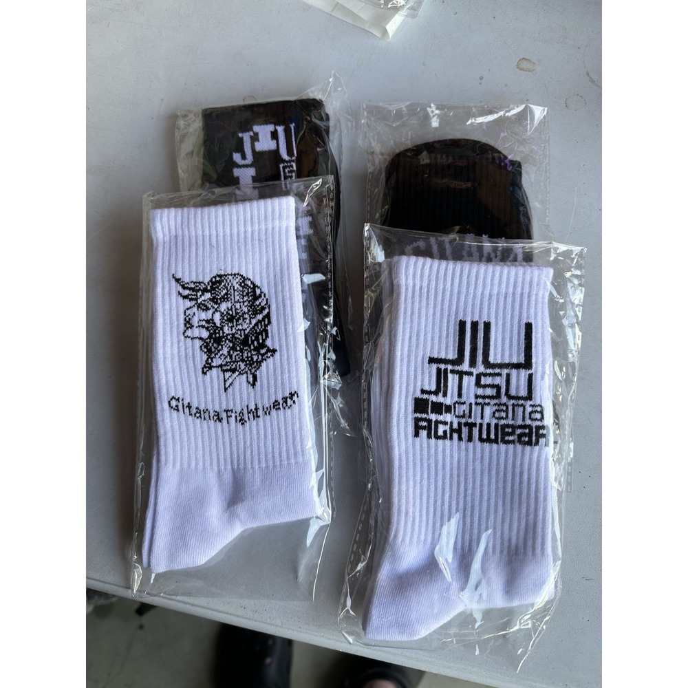 Socks 4 Pairs Jiu Jitsu BJJ Style One Size Fits All by Gitana Fightwear‎ New